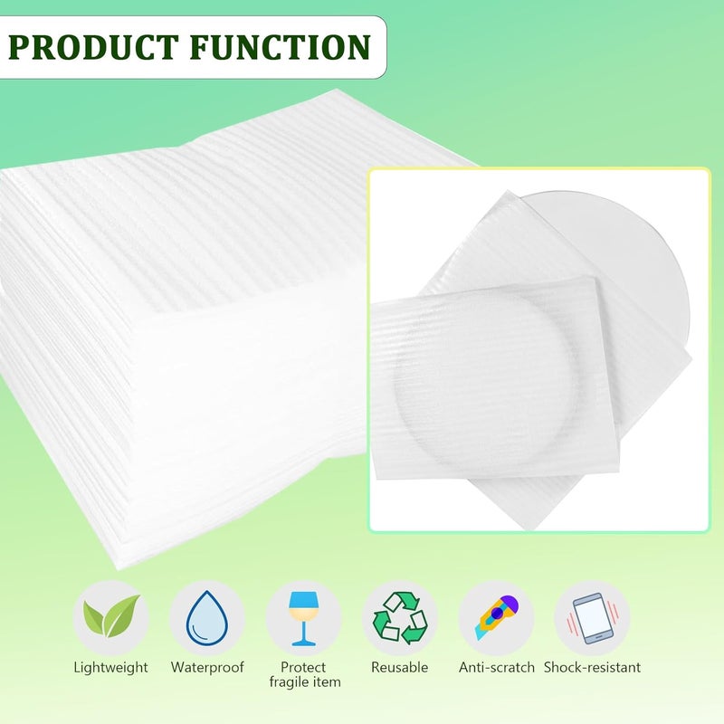 ALISWAT 100 Pack 8x10 Inch Foam Pouches, Cushion Foam Pouch for Fragile Items, Foam Packing Pouches for Moving, Storing and Packing supplies to Protect Mugs, Cups, Glasses, China and Dishes - Image 5